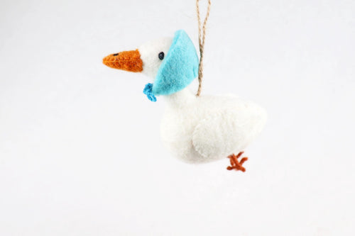 Anhänger Gans I Weihnachtsdeko I Osterschmuck I Osterdeko I Osterstrauß I Filzdeko Ostern I Frühling I Entendeko I Kopftuch
