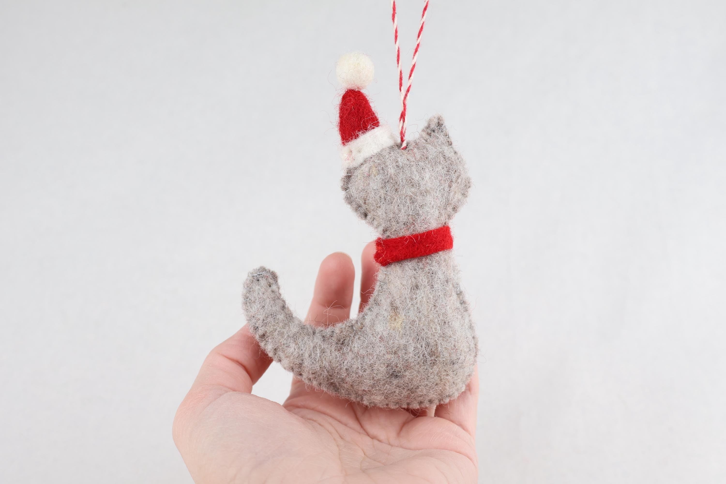 Weihnachtsanhänger Katze I Christbaumschmuck Weihnachtsdeko I Winter Weihnachtsbaum I Weihnachtskatze