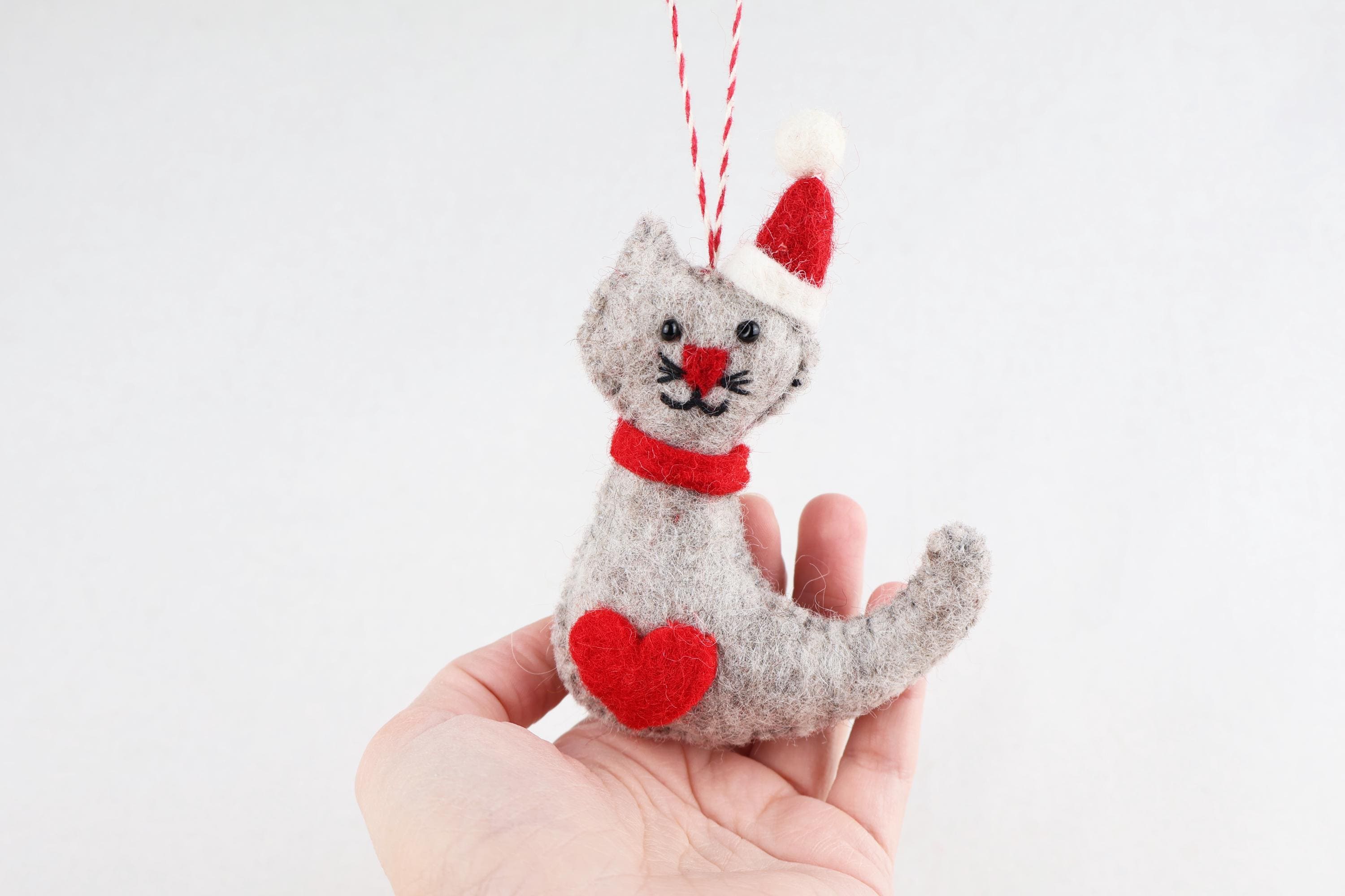 Weihnachtsanhänger Katze I Christbaumschmuck Weihnachtsdeko I Winter Weihnachtsbaum I Weihnachtskatze
