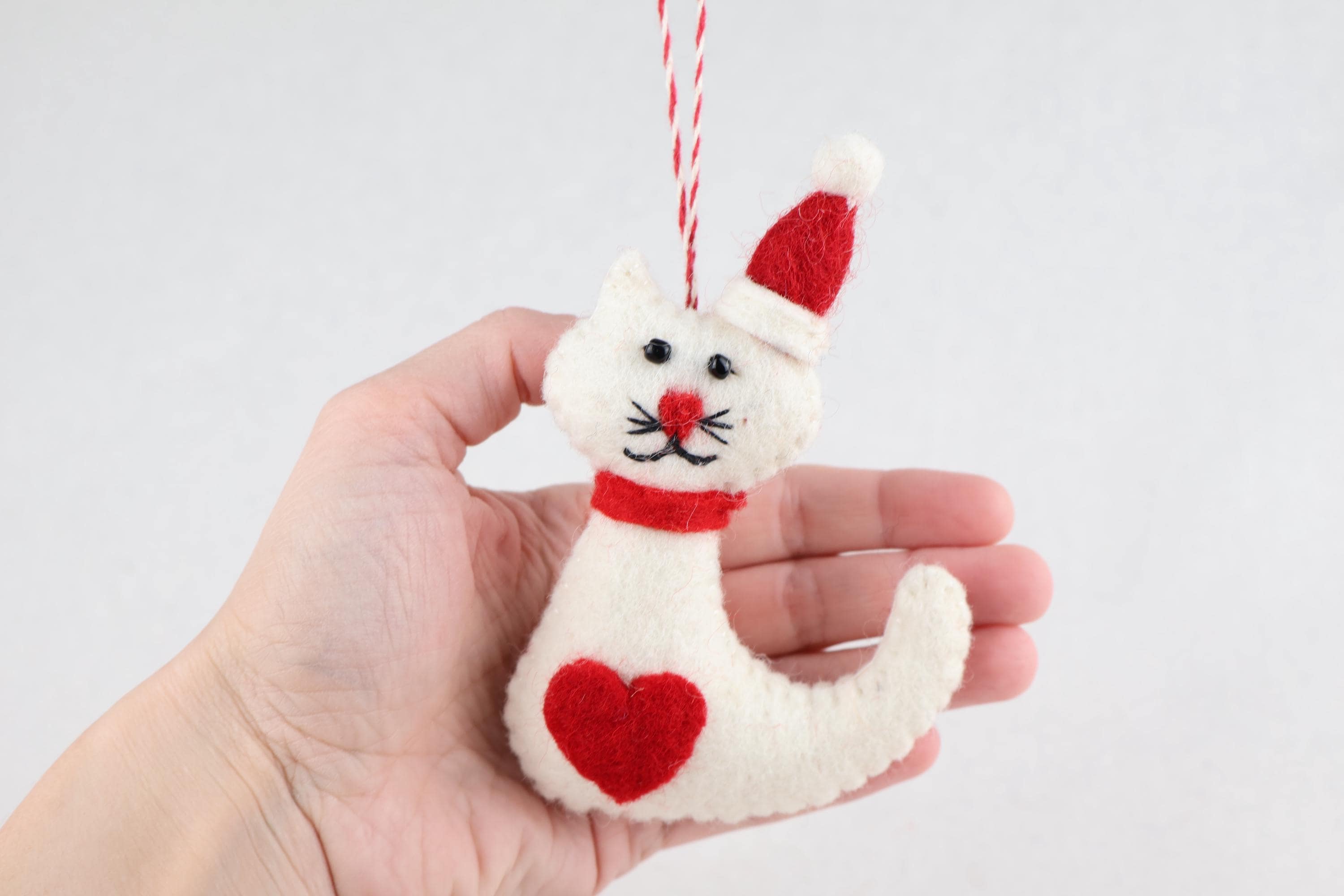 Weihnachtsanhänger Katze I Christbaumschmuck Weihnachtsdeko I Winter Weihnachtsbaum I Weihnachtskatze