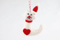 Weihnachtsanhänger Katze I Christbaumschmuck Weihnachtsdeko I Winter Weihnachtsbaum I Weihnachtskatze