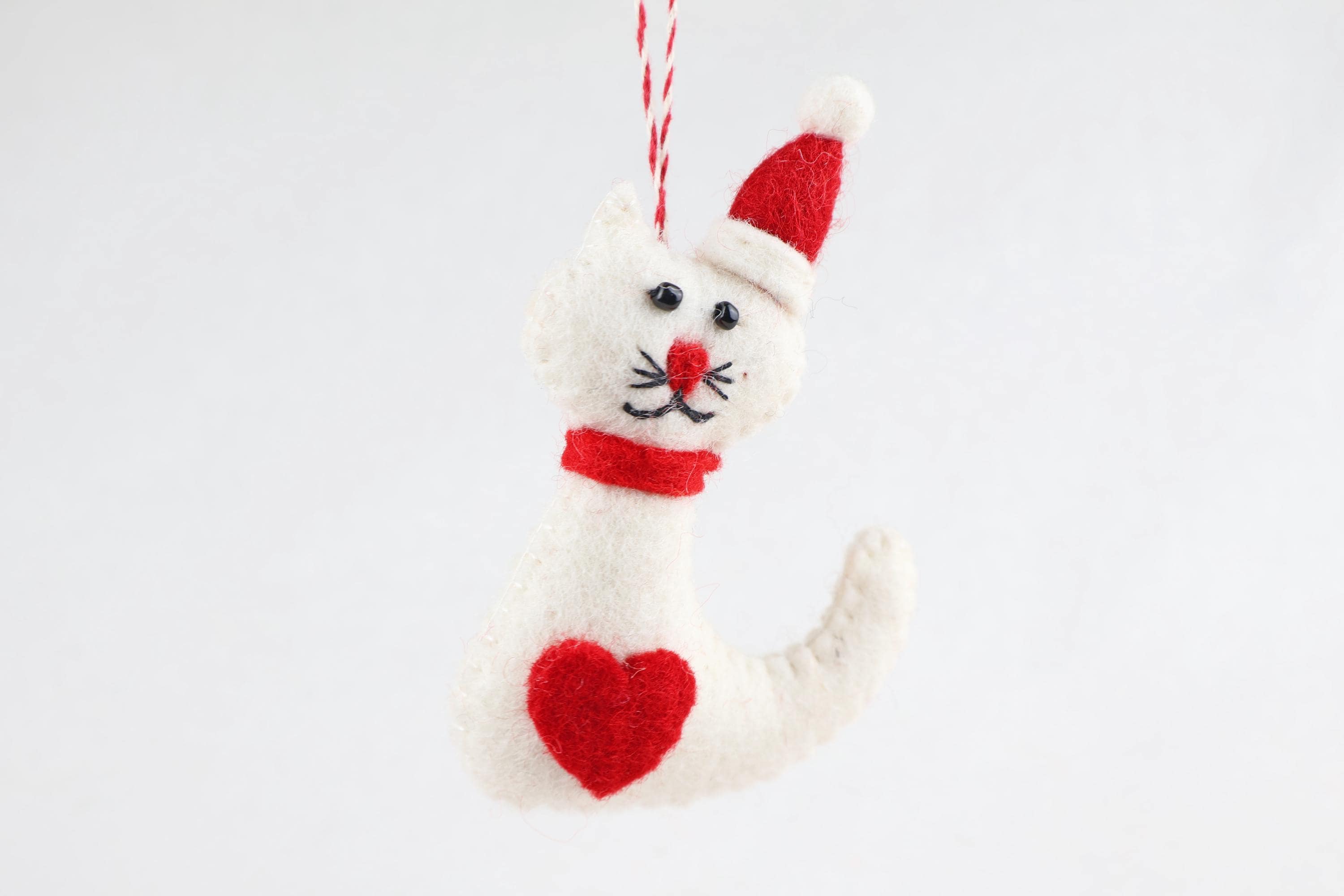 Weihnachtsanhänger Katze I Christbaumschmuck Weihnachtsdeko I Winter Weihnachtsbaum I Weihnachtskatze