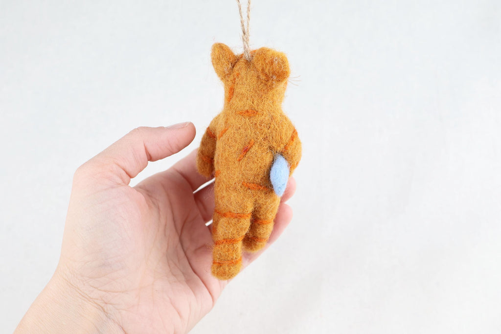 Weihnachtsanhänger Katze mit Fisch I Christbaumschmuck Weihnachtsdeko I Winter Weihnachtsbaum I Weihnachtskatze