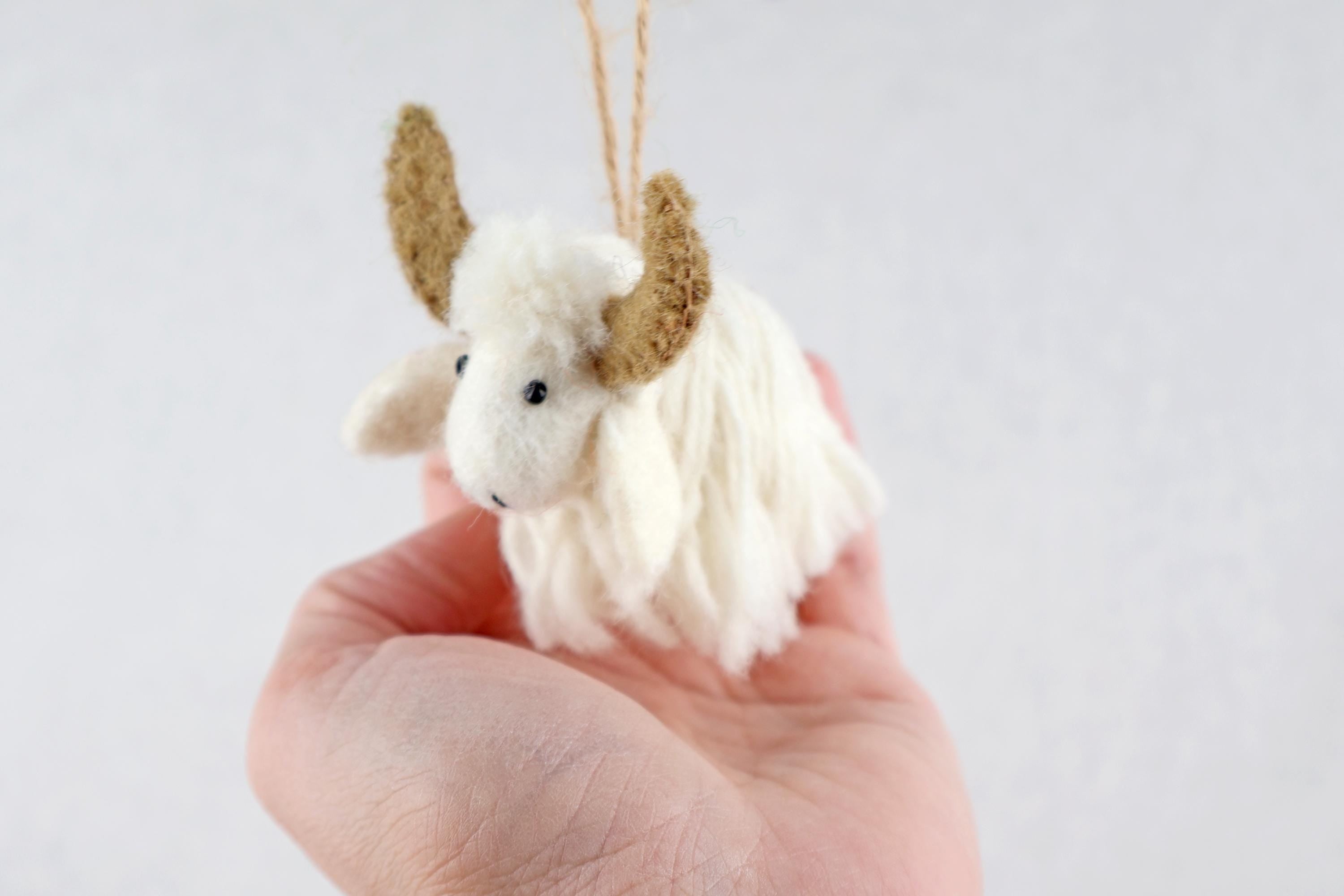 Filzanhänger Yak I Osterdeko I Christbaumschmuck I Weihnachtsdeko I Winter Weihnachtsbaum I Weihnachtsyak