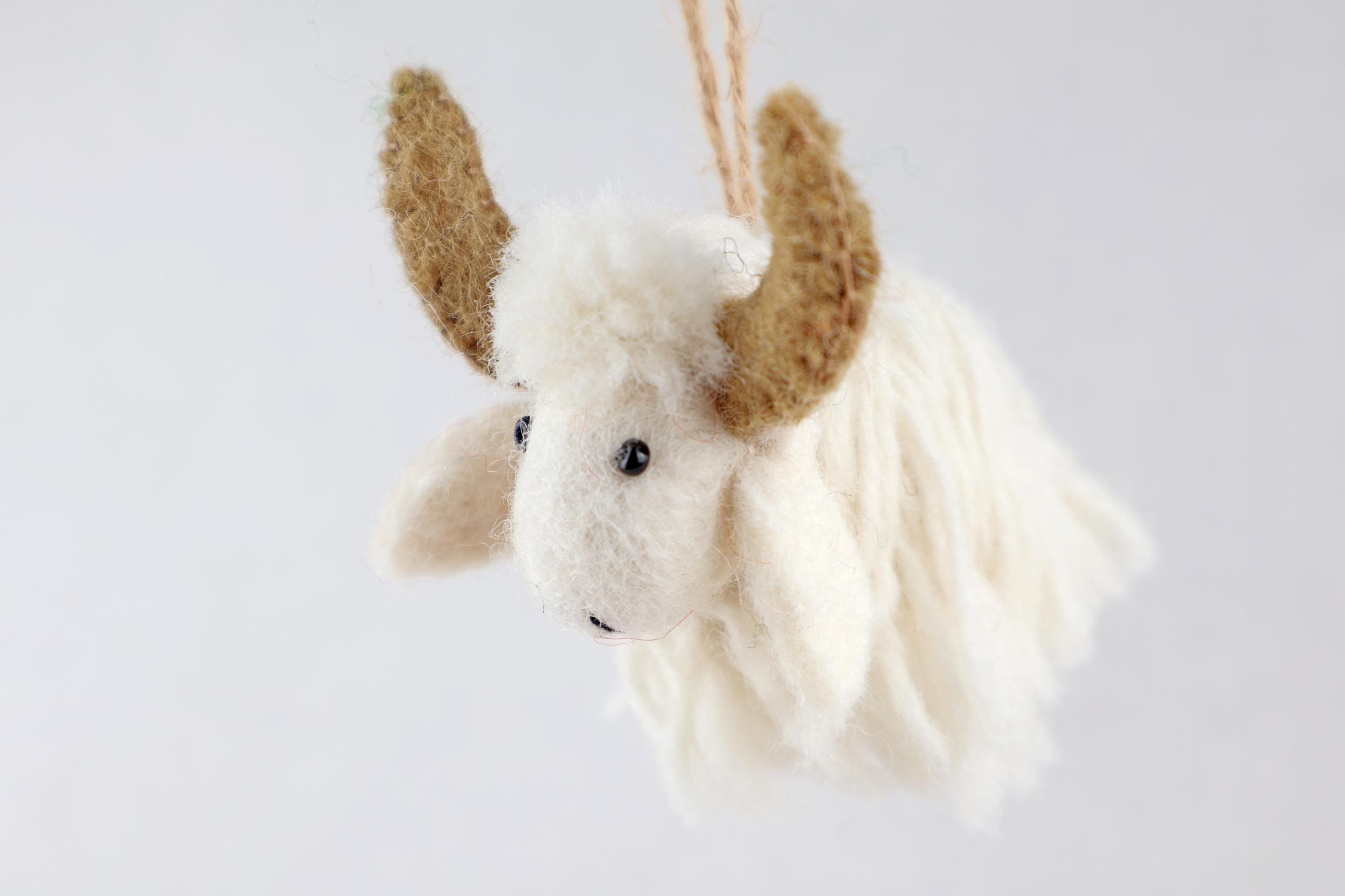 Filzanhänger Yak I Osterdeko I Christbaumschmuck I Weihnachtsdeko I Winter Weihnachtsbaum I Weihnachtsyak