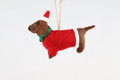 Weihnachtsanhänger Weihnachtsdackel I Filz Christbaumschmuck I Weihnachtsdeko I Weihnachtsdackel mit Mütze I Hundeanhänger