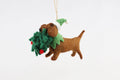 Weihnachtsanhänger Dackel aus Filz I Filz Christbaumschmuck I Weihnachtsdeko I Weihnachtsdackel mit Mütze I Hundeanhänger