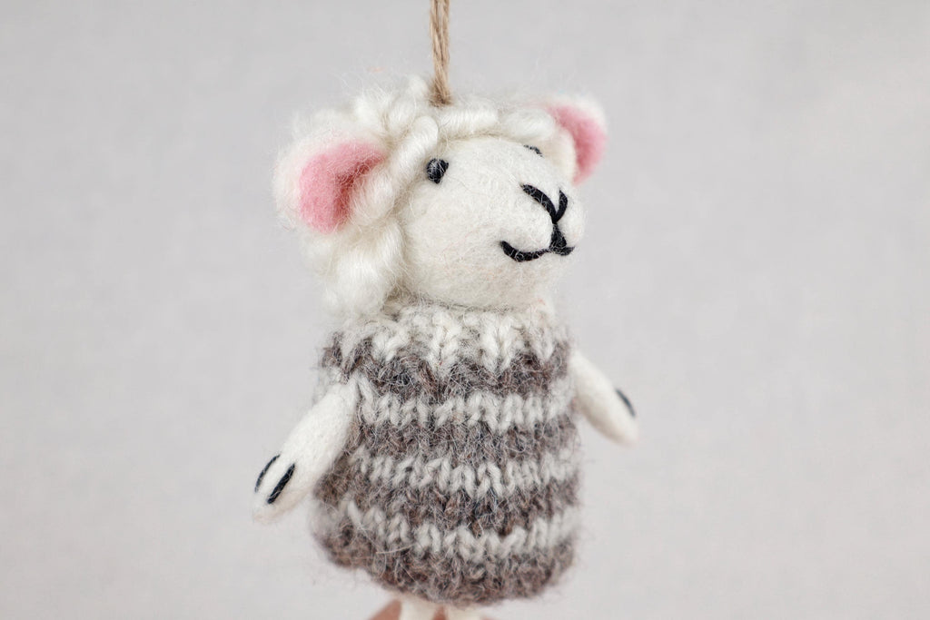 Weihnachtsanhänger Schaf in Pullover I Christbaumschmuck I Weihnachtsdeko I Winter Weihnachtsbaum I Weihnachtsschaf