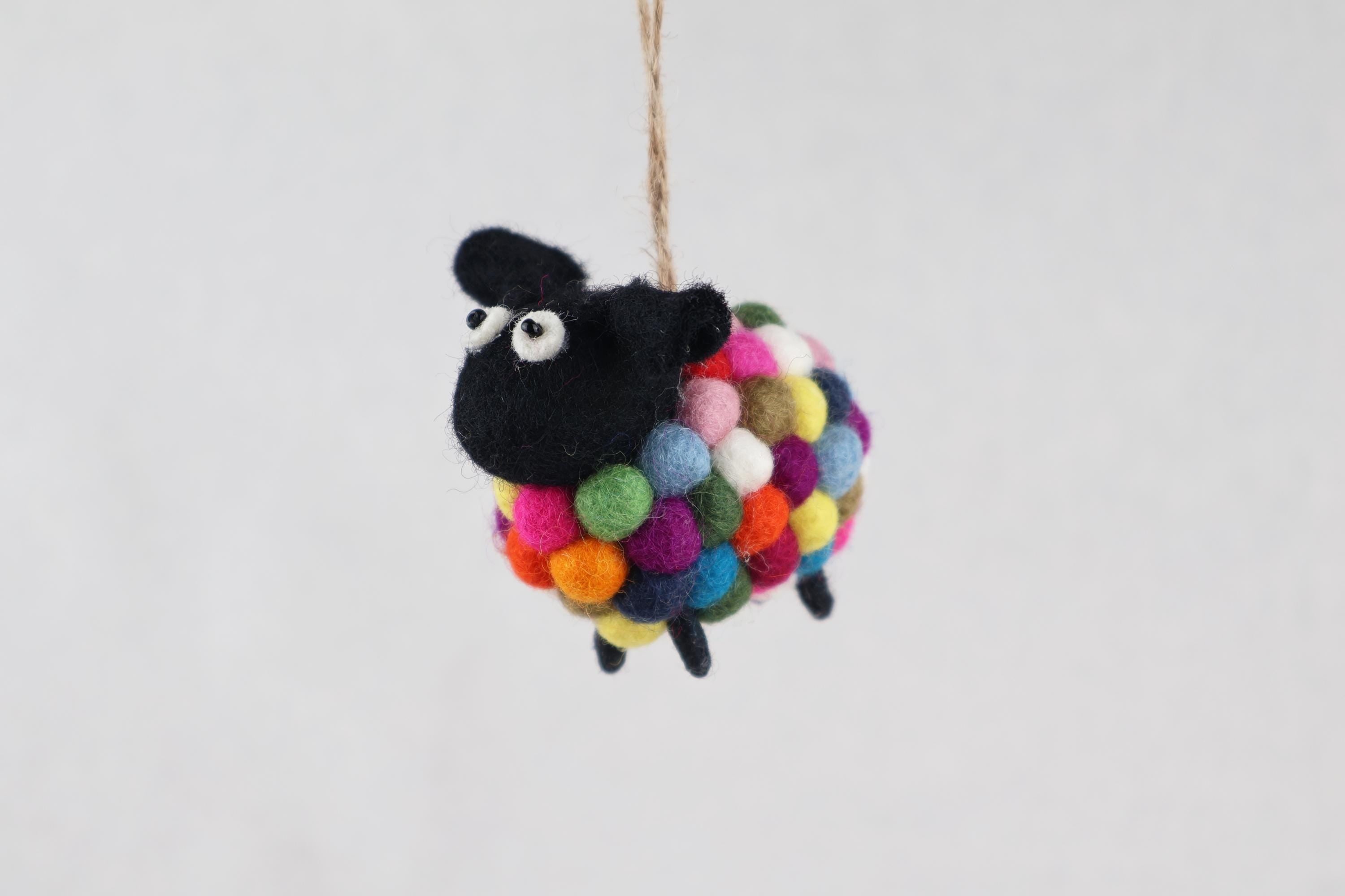 Weihnachtsanhänger buntes Schaf I Christbaumschmuck Weihnachtsdeko I Winter Weihnachtsbaum I Weihnachtsschaf