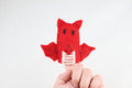 Fingerpuppe roter Drachen aus Filz I Spielzeug Montessori I Geschichten erzählen I bunte Fingerpuppe I Scharlachara
