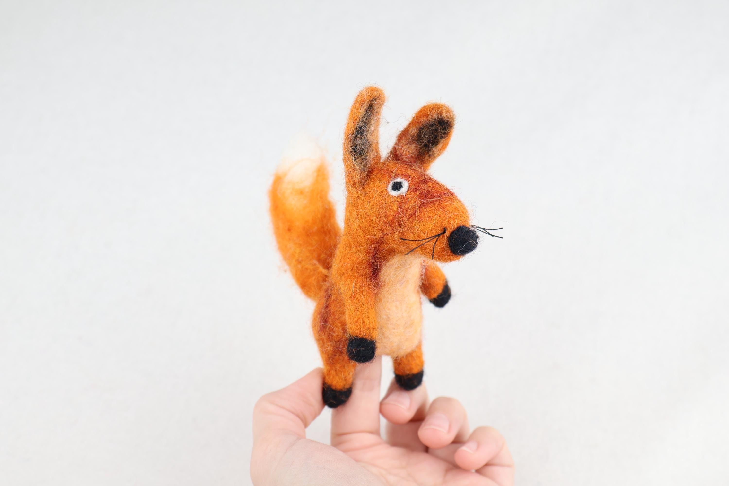 Niedliche Fingerpuppe Fuchs aus Filz I Fingerspiel I Waldtiere I roter Fuchs I Spielzeug Montessori I Geschichten erzählen