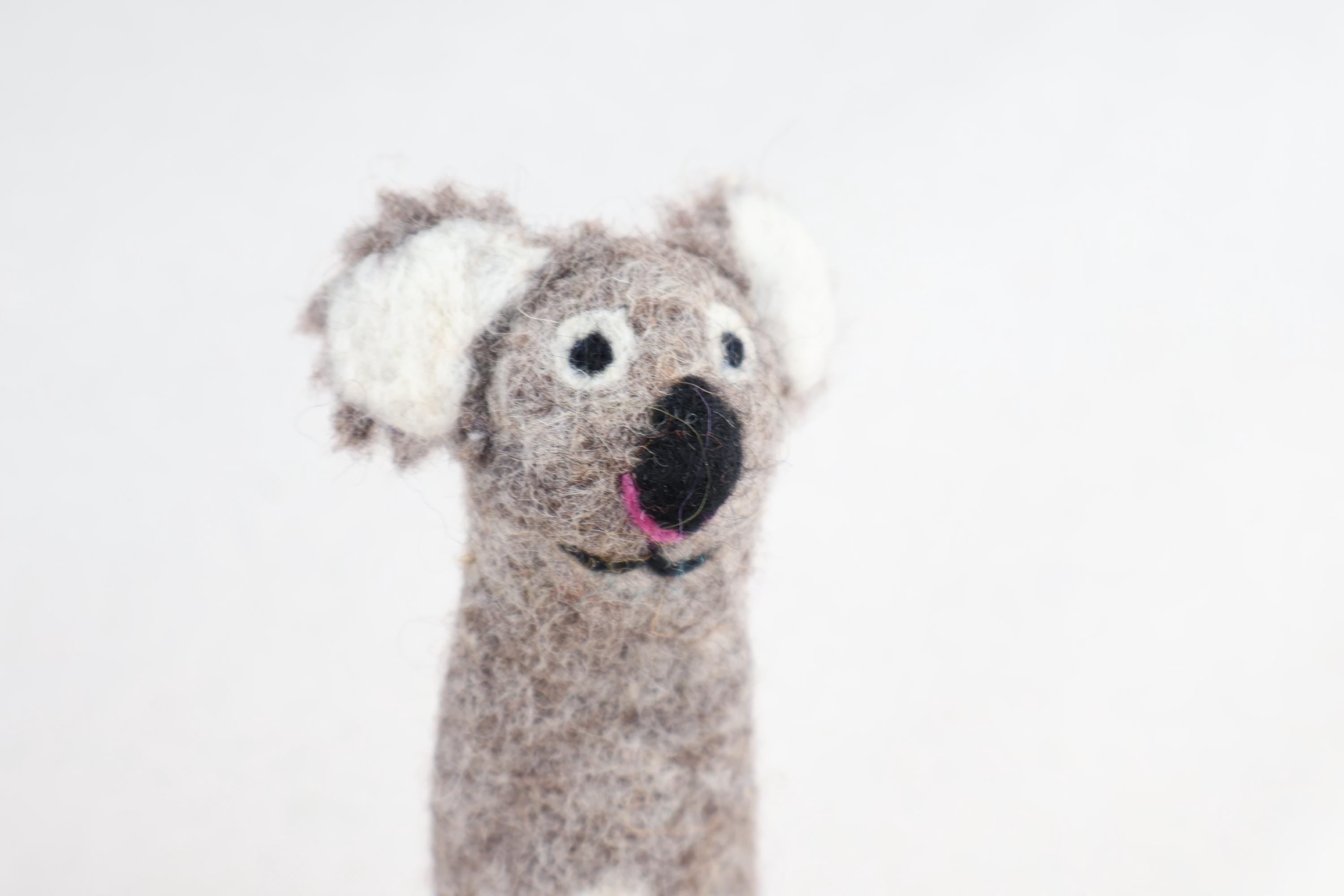 Niedliche Fingerpuppe Koala aus Filz I Spielzeug Montessori I Geschichten erzählen I Koalabär