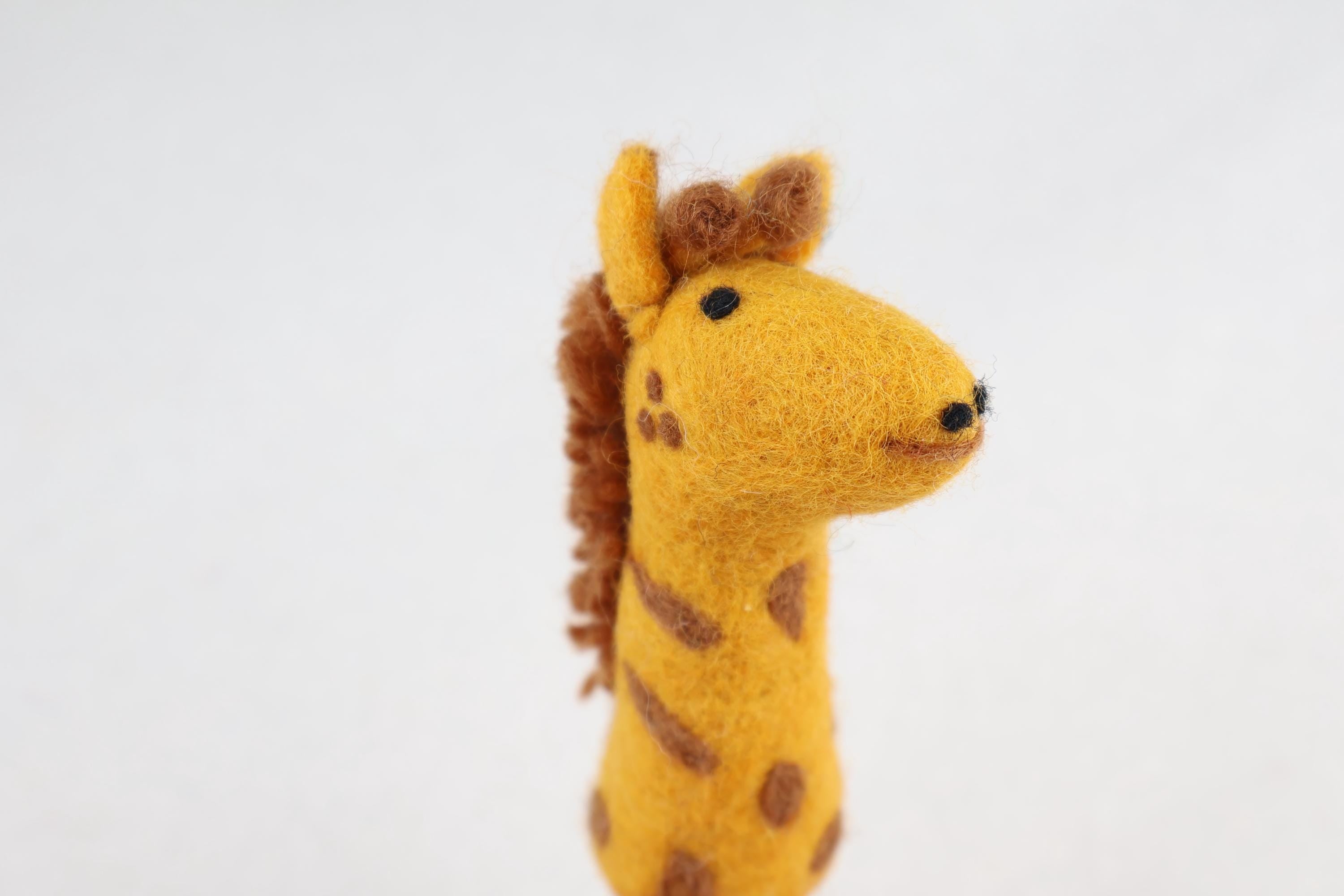 Niedliche Fingerpuppe Giraffe aus Filz I Fingerspiel I Safari I Afrikanische Tiere I Spielzeug Montessori I Geschichten erzählen