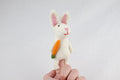 Niedliche Fingerpuppe Hase aus Filz I Fingerspiel I Bauernhoftier I Osterhase I Spielzeug Montessori I Geschichten erzählen