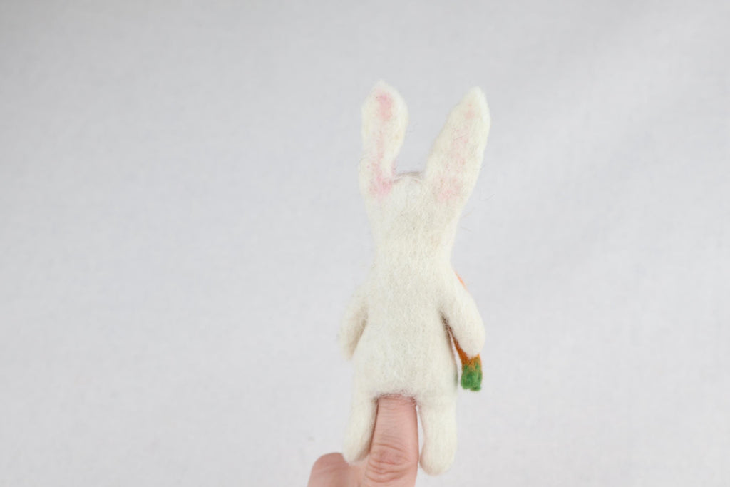 Niedliche Fingerpuppe Hase aus Filz I Fingerspiel I Bauernhoftier I Osterhase I Spielzeug Montessori I Geschichten erzählen