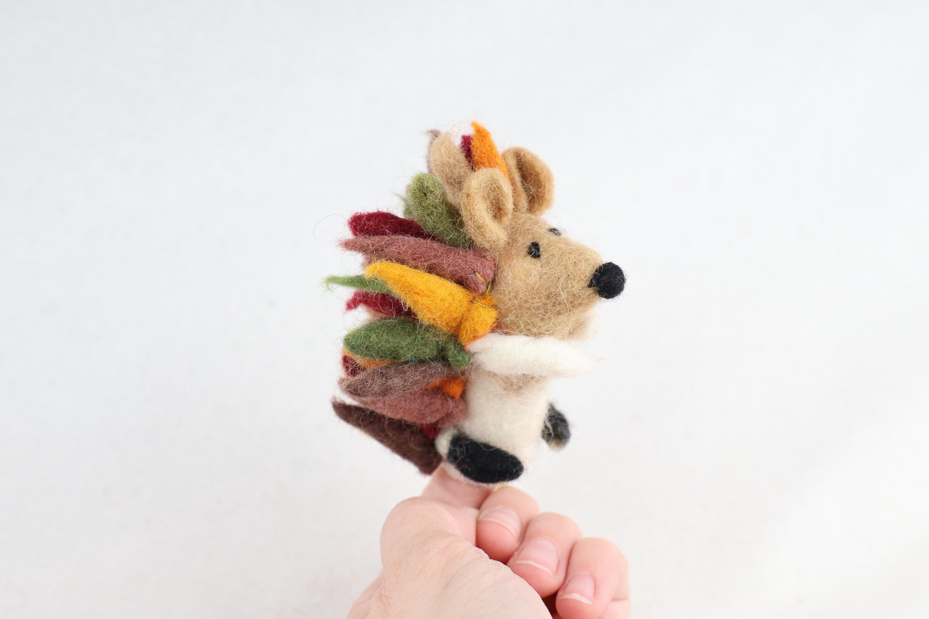 Niedliche Fingerpuppe Igel aus Filz I Fingerspiel I Waldtiere I heimische Tiere I Spielzeug Montessori I Geschichten erzählen