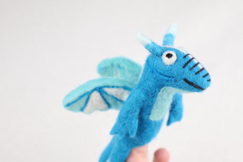Niedliche Fingerpuppe Monster aus Filz I Fingerspiel I Drache I süßes Monster I Spielzeug Montessori I Geschichten erzählen