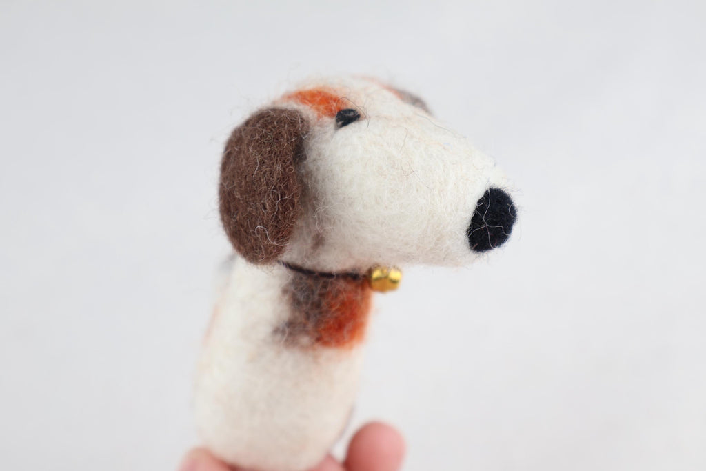 Niedliche Fingerpuppe Hund aus Filz I Fingerspiel I Bauernhoftier I Hunde I Spielzeug Montessori I Geschichten erzählen