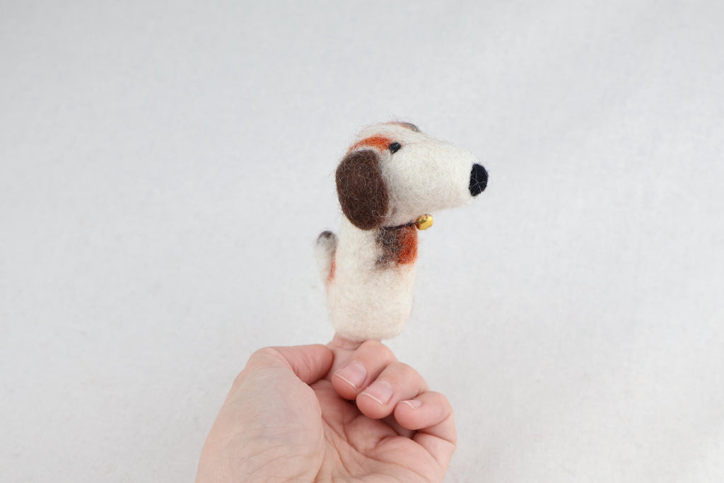 Niedliche Fingerpuppe Hund aus Filz I Fingerspiel I Bauernhoftier I Hunde I Spielzeug Montessori I Geschichten erzählen