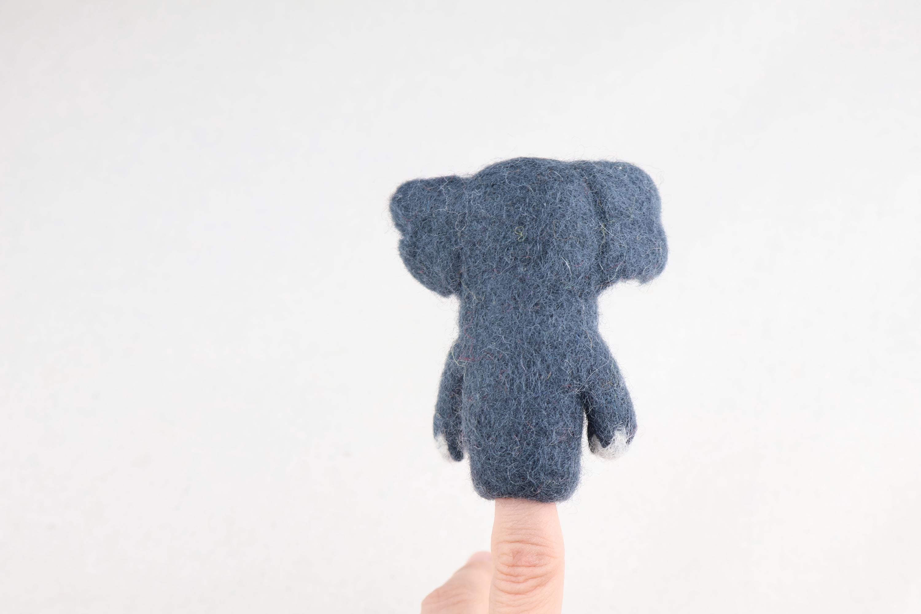 Niedliche Fingerpuppe Elefant aus Filz I Fingerspiel I Safari I Afrikanische Tiere I Spielzeug Montessori I Geschichten erzählen