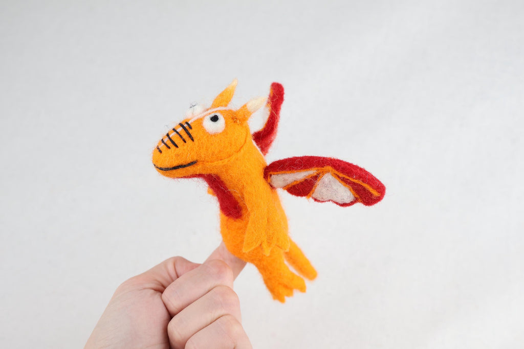 Niedliche Fingerpuppe Monster aus Filz I Fingerspiel I Drache I süßes Monster I Spielzeug Montessori I Geschichten erzählen