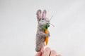 Niedliche Fingerpuppe Hase aus Filz I Fingerspiel I Bauernhoftier I Osterhase I Spielzeug Montessori I Geschichten erzählen