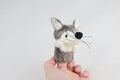 Fingerpuppe Wolf aus Filz I Fingerspiel I Waldtiere I Wolfspiel I Spielzeug Montessori I Geschichten erzählen
