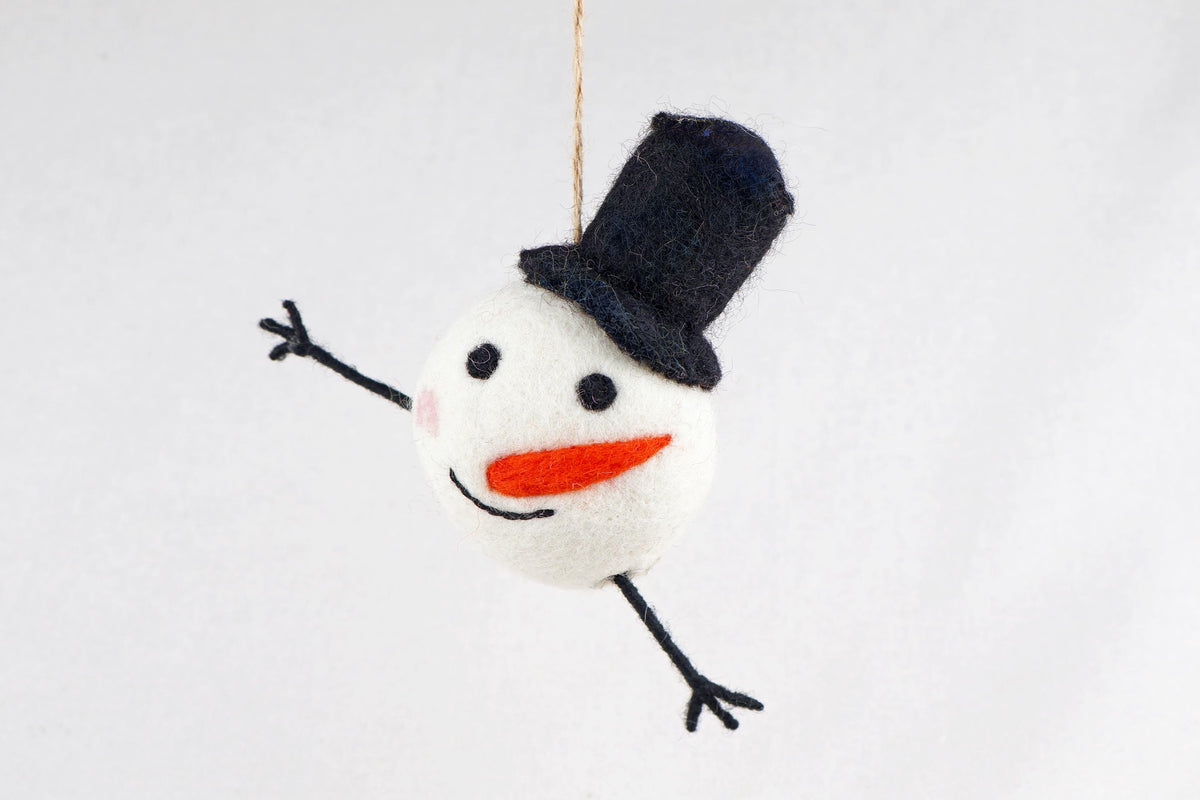 Christbaumkugel Schneemann I Weihnachtsdeko I Christmas I Kugeln handgemacht I Weihnachtsschmuck I Christbaumkugel Filz I Weihnachtskugel