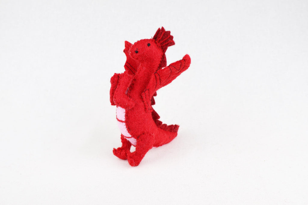 Roter Drache aus Filz I Spielzeug I Dekofigur I Dragon I handgemachtes Spielzeug I Filz Drache I Filz Figur I Drache Spiel