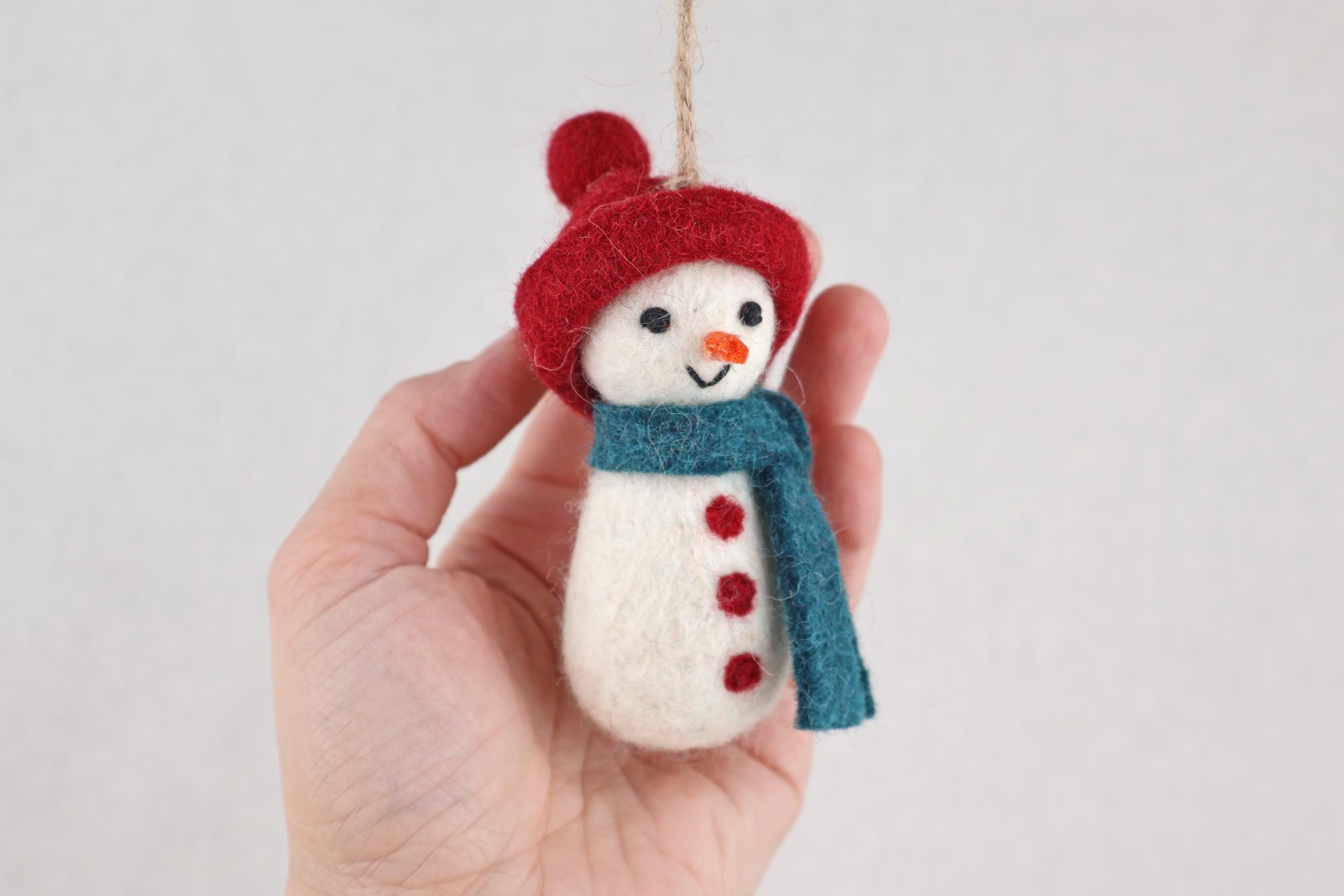 Schneemann Anhänger I Schneemänner aus Filz I Christbaumschmuck I Schneemann Deko I Weihnachtsdeko I Filz Winterdeko