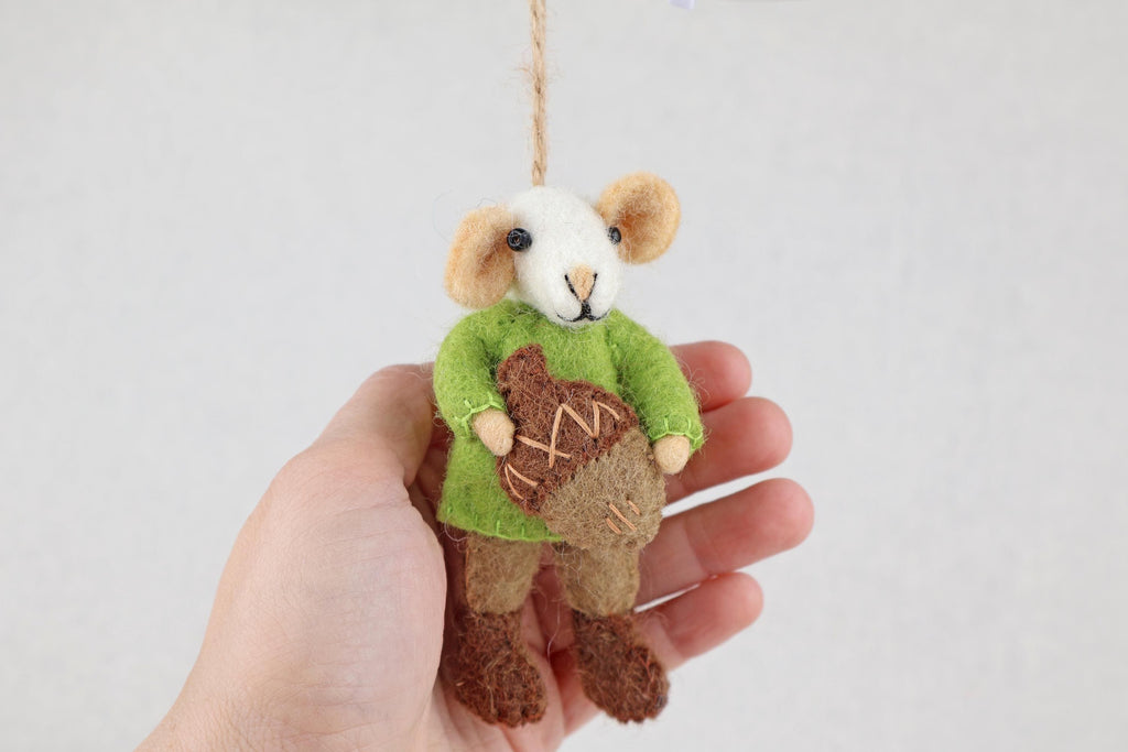 Weihnachtsanhänger Maus mit EicheI Christbaumschmuck Weihnachtsdeko I Winter Weihnachtsbaum I Weihnachtsmaus