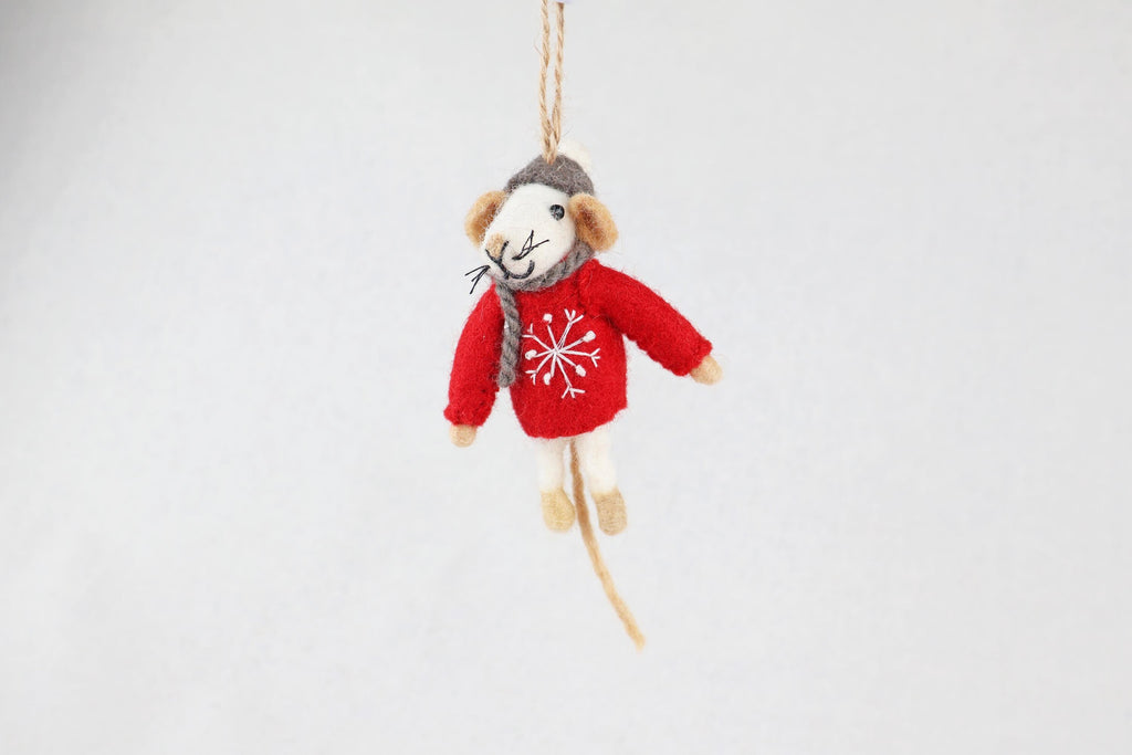 Weihnachtsanhänger Maus I Christbaumschmuck Weihnachtsdeko I Winter Weihnachtsbaum I Weihnachtsmaus