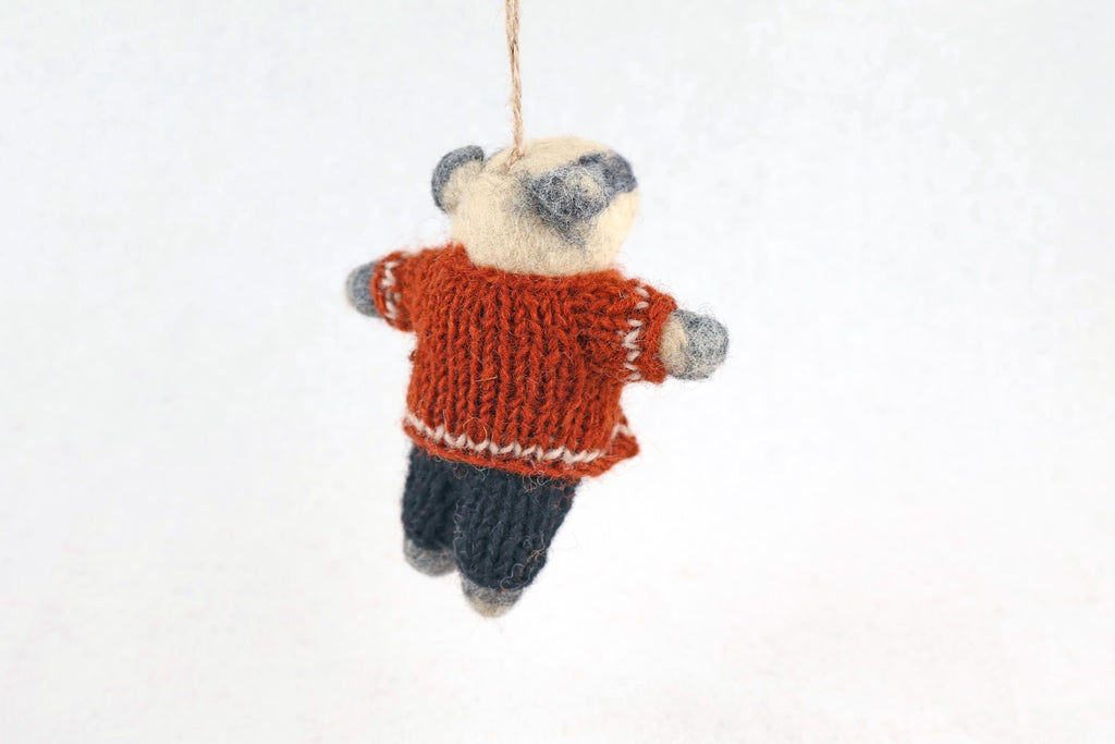 Anhänger Dachs I Deko aus Filz I Winter I Weihnachtsbaum I Herbstdeko I Anhänger aus Filz I Waldtiere I