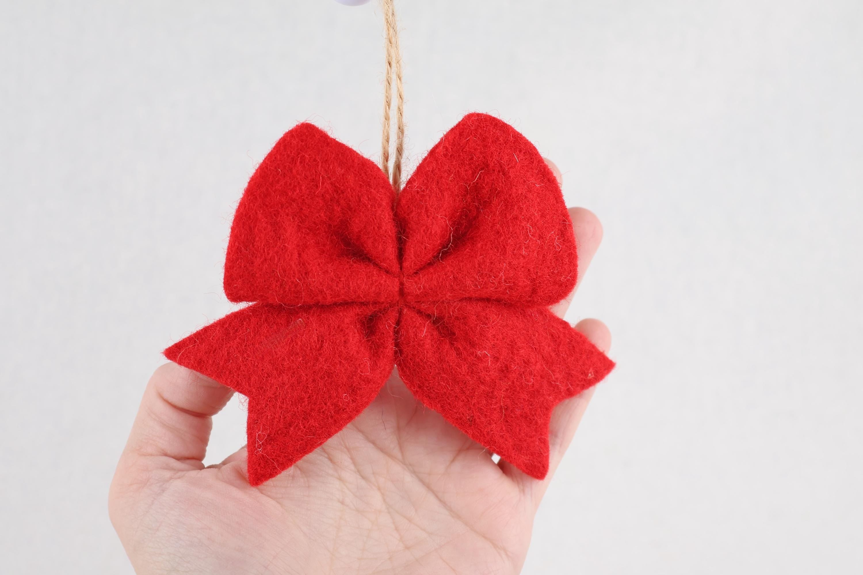Weihnachtsanhänger SchleifeI Filz Christbaumschmuck I Weihnachtsdeko I rote Schleife I Geschenkschleife I Weihnachtsbaumschmuck