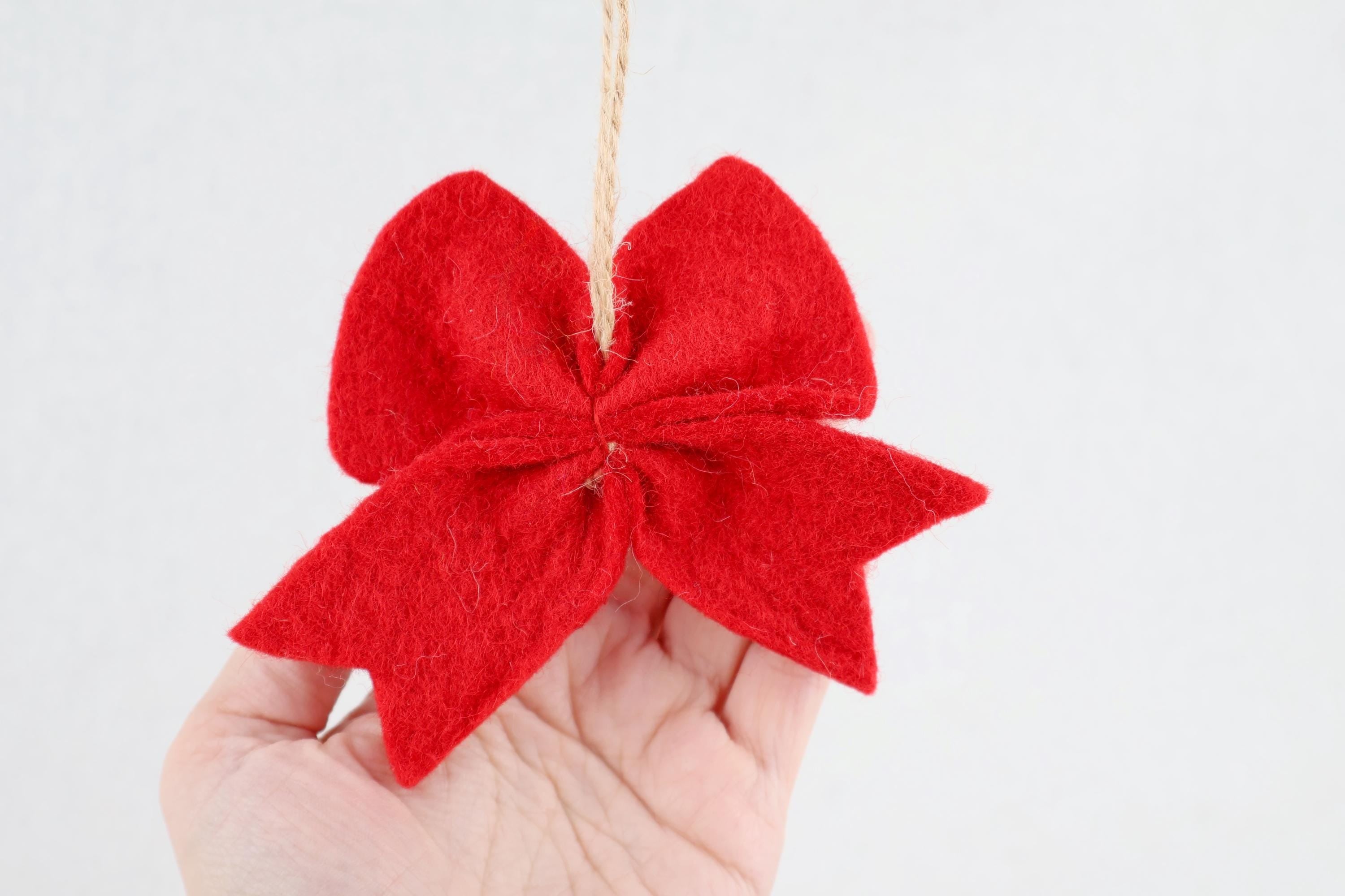 Weihnachtsanhänger SchleifeI Filz Christbaumschmuck I Weihnachtsdeko I rote Schleife I Geschenkschleife I Weihnachtsbaumschmuck