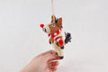 Weihnachtsanhänger Pferd I Filz Christbaumschmuck I Weihnachtsdeko Pferdchen I Pferd mit Latzhose und Schal