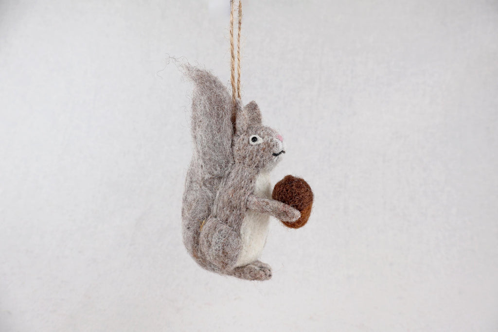Anhänger Eichhörnchen I Deko aus Filz I Winter I Weihnachtsbaum I Herbstdeko I Anhänger aus Filz I Waldtiere