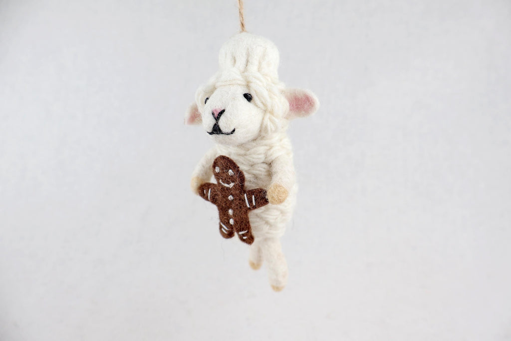 Weihnachtsanhänger Bäcker Schaf I Christbaumschmuck Weihnachtsdeko I Winter Weihnachtsbaum I Weihnachtsschaf