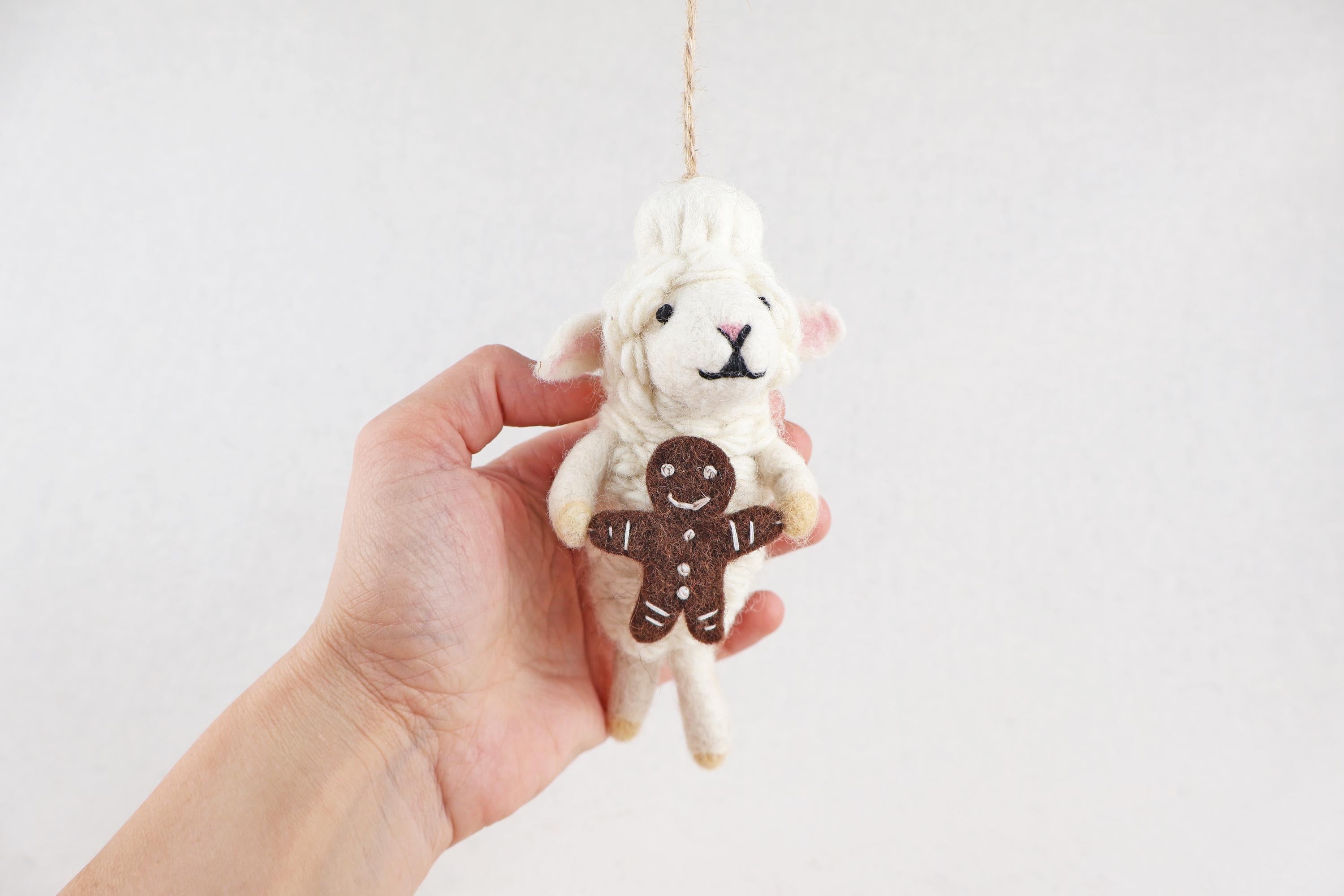 Weihnachtsanhänger Bäcker Schaf I Christbaumschmuck Weihnachtsdeko I Winter Weihnachtsbaum I Weihnachtsschaf