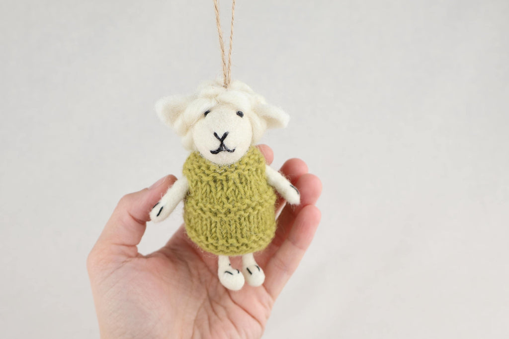 Weihnachtsanhänger Schaf in Pullover I Christbaumschmuck I Weihnachtsdeko I Winter Weihnachtsbaum I Weihnachtsschaf