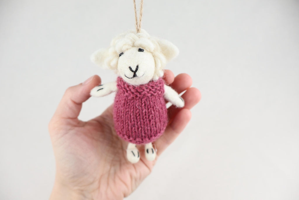 Weihnachtsanhänger Schaf in Pullover I Christbaumschmuck I Weihnachtsdeko I Winter Weihnachtsbaum I Weihnachtsschaf