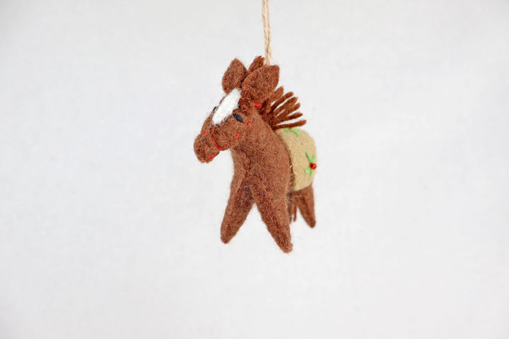 Weihnachtsanhänger Pferd I Filz Christbaumschmuck I Weihnachtsdeko Pferdchen
