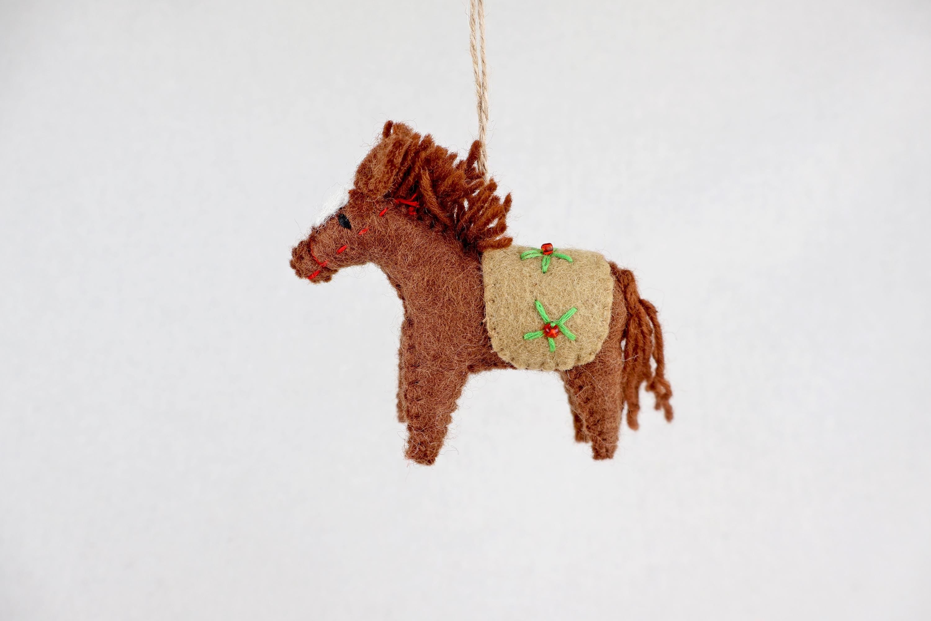 Weihnachtsanhänger Pferd I Filz Christbaumschmuck I Weihnachtsdeko Pferdchen