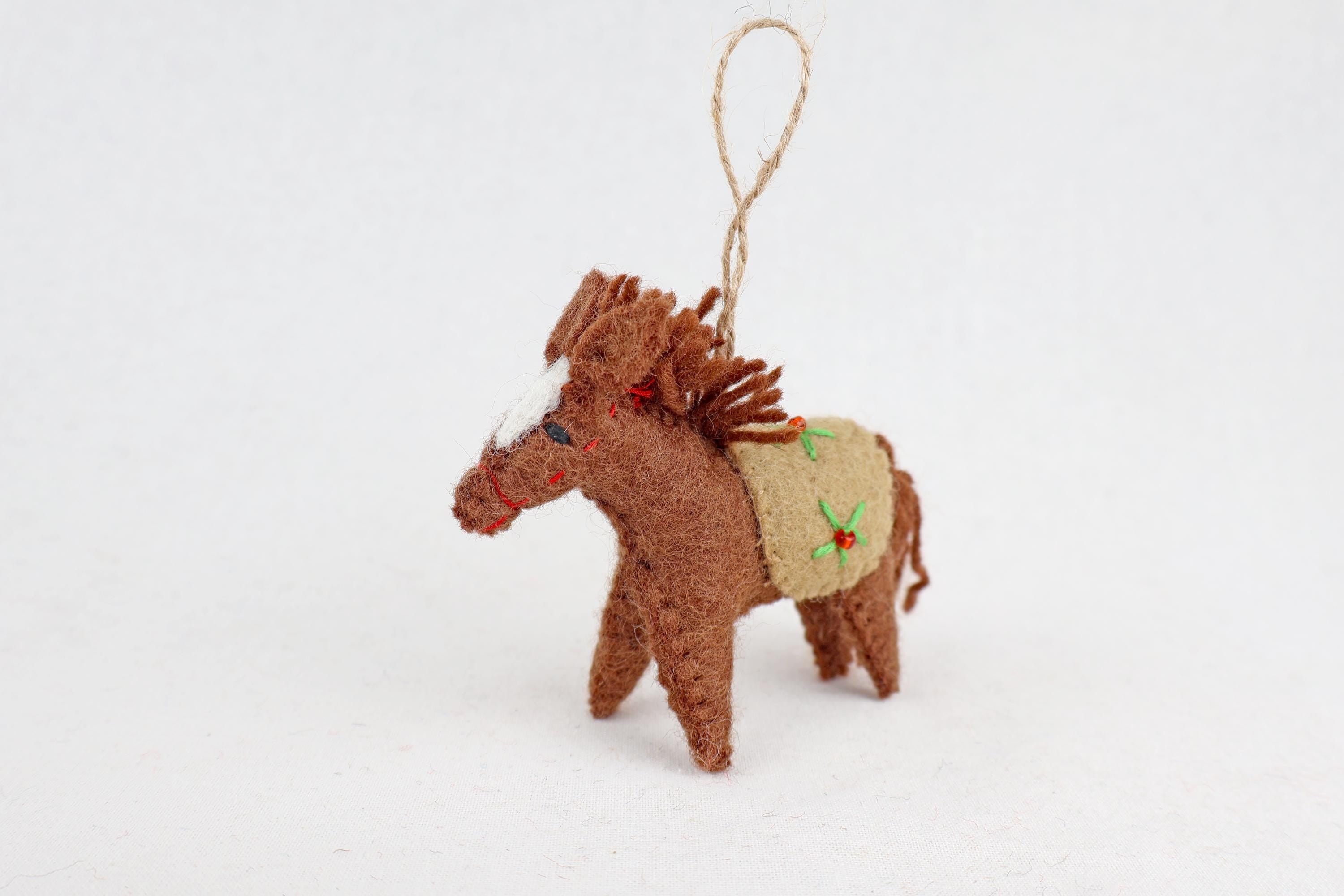 Weihnachtsanhänger Pferd I Filz Christbaumschmuck I Weihnachtsdeko Pferdchen