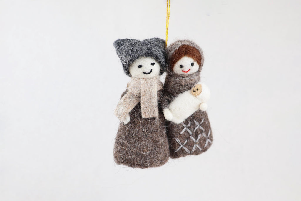 Weihnachtsanhänger Maria und Josef I Christbaumschmuck Weihnachtsdeko I Winter Weihnachtsbaum I Heilige Familie