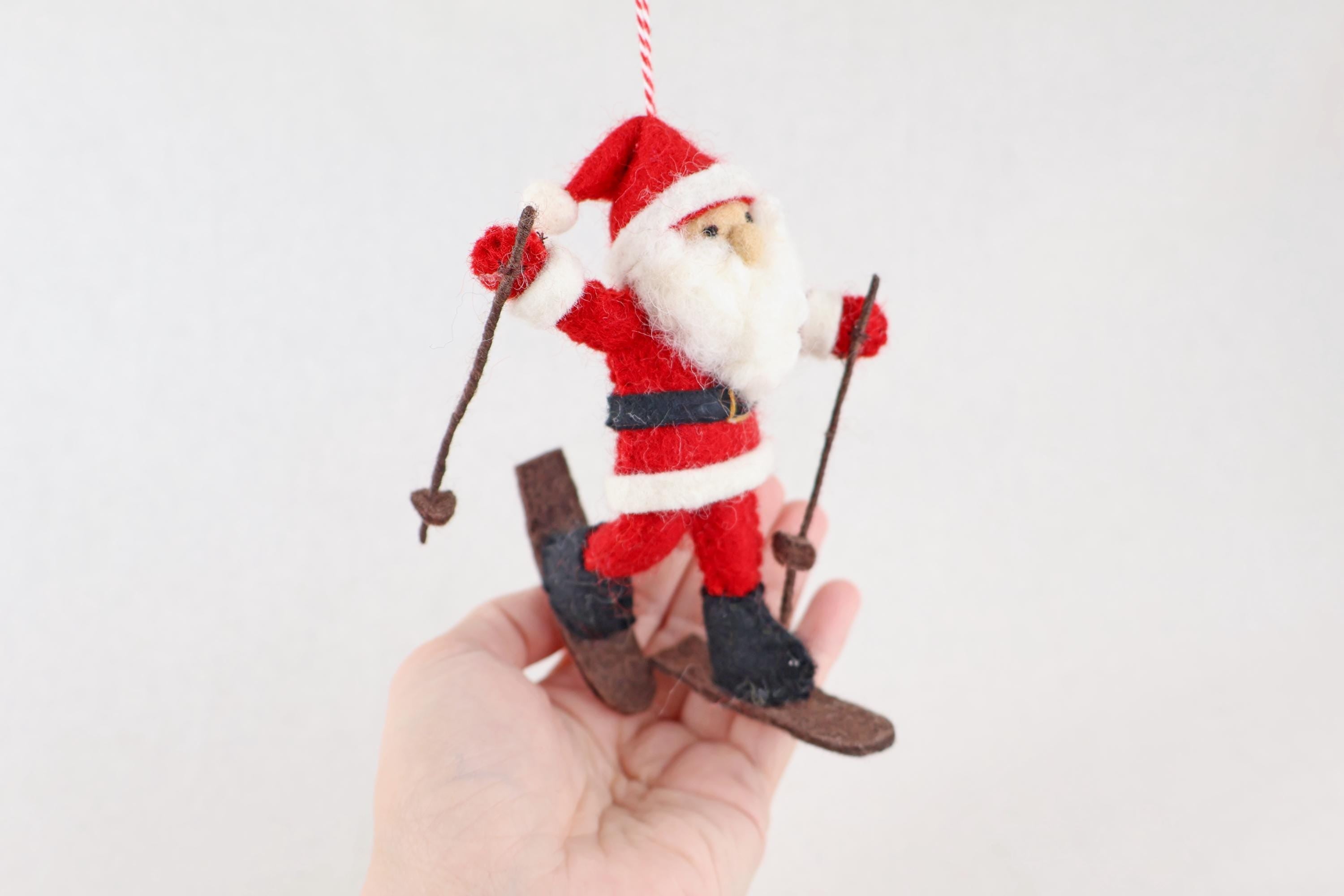Weihnachtsanhänger Weihnachtsmann I Skifahrer I Christbaumschmuck Weihnachtsdeko I Weihnachtsbaum I Alpin