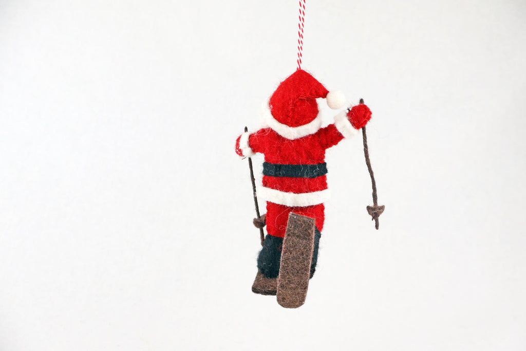 Weihnachtsanhänger Weihnachtsmann I Skifahrer I Christbaumschmuck Weihnachtsdeko I Weihnachtsbaum I Alpin