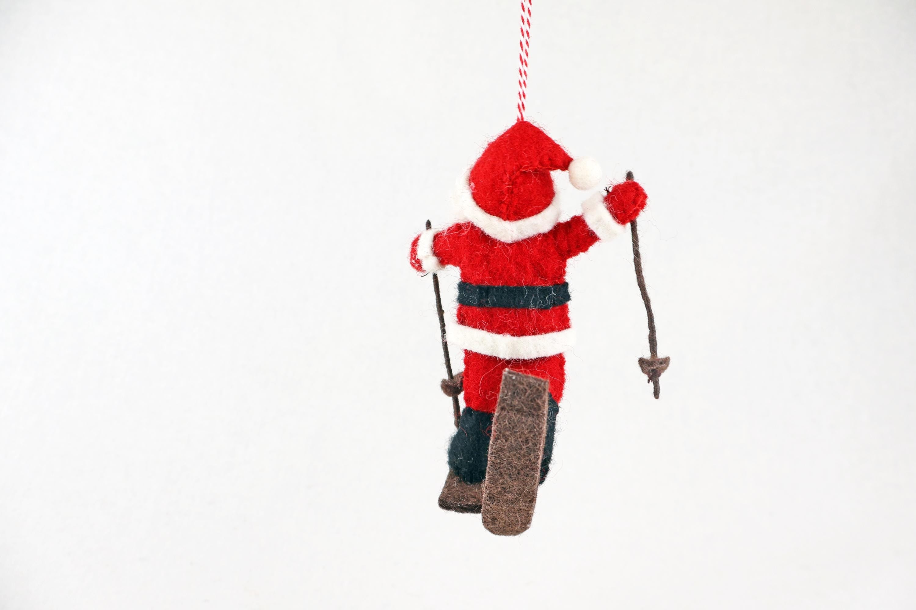 Weihnachtsanhänger Weihnachtsmann I Skifahrer I Christbaumschmuck Weihnachtsdeko I Weihnachtsbaum I Alpin