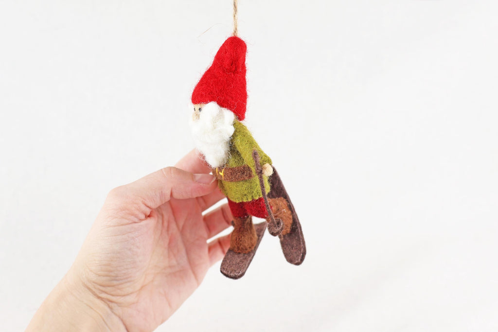 Weihnachtsanhänger Zwerg I Skifahrer I Christbaumschmuck Weihnachtsdeko I Weihnachtsbaum I Alpin I Wichtel