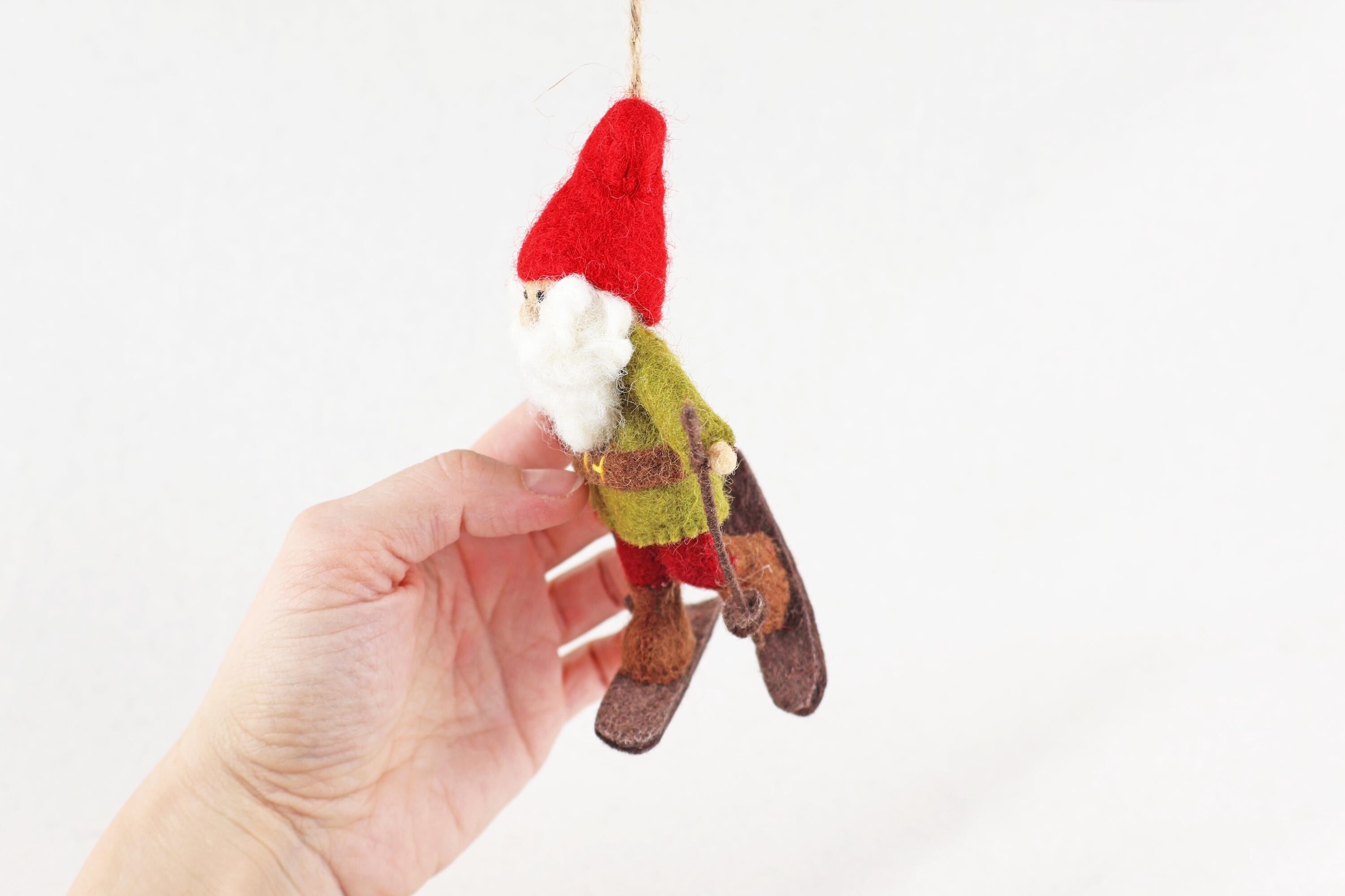 Weihnachtsanhänger Zwerg I Skifahrer I Christbaumschmuck Weihnachtsdeko I Weihnachtsbaum I Alpin I Wichtel